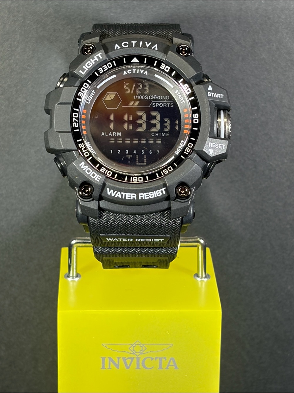Activa Strike X Invicta Men’s Digital Watch 56mm Black ACW8020-001